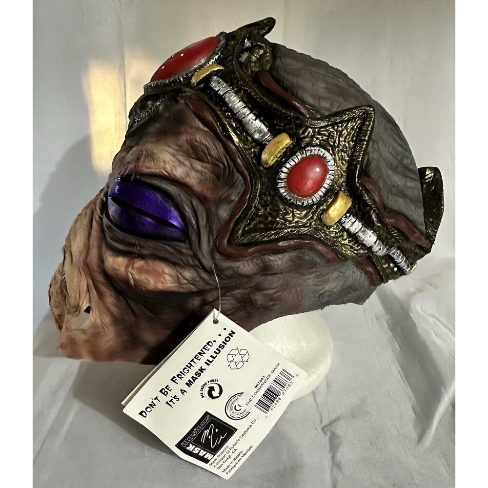 Mask Illusions The Commander Alien Commander Latex Halloween Costume Mask VTG